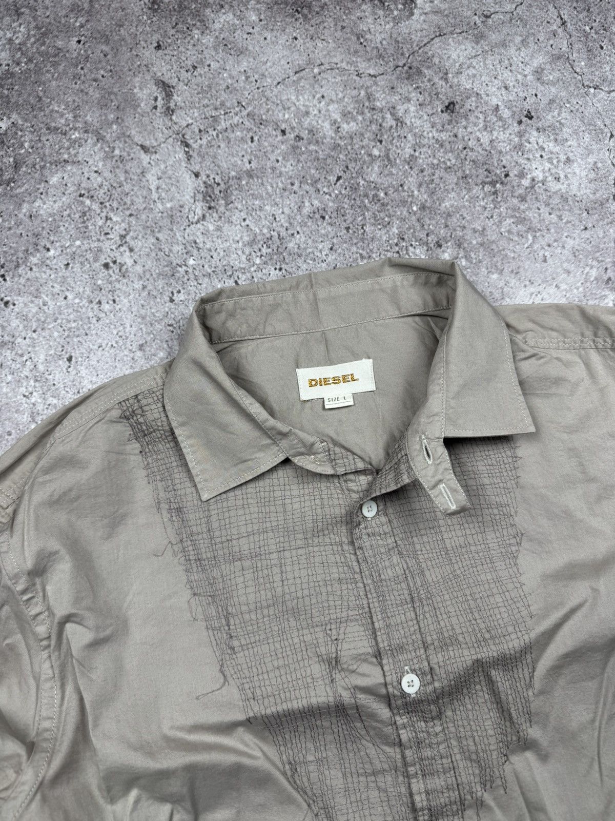Diesel Vintage Diesel Cowboy Western Embroidered Striped Shirt Size US L / EU 52-54 / 3 - 4 Thumbnail