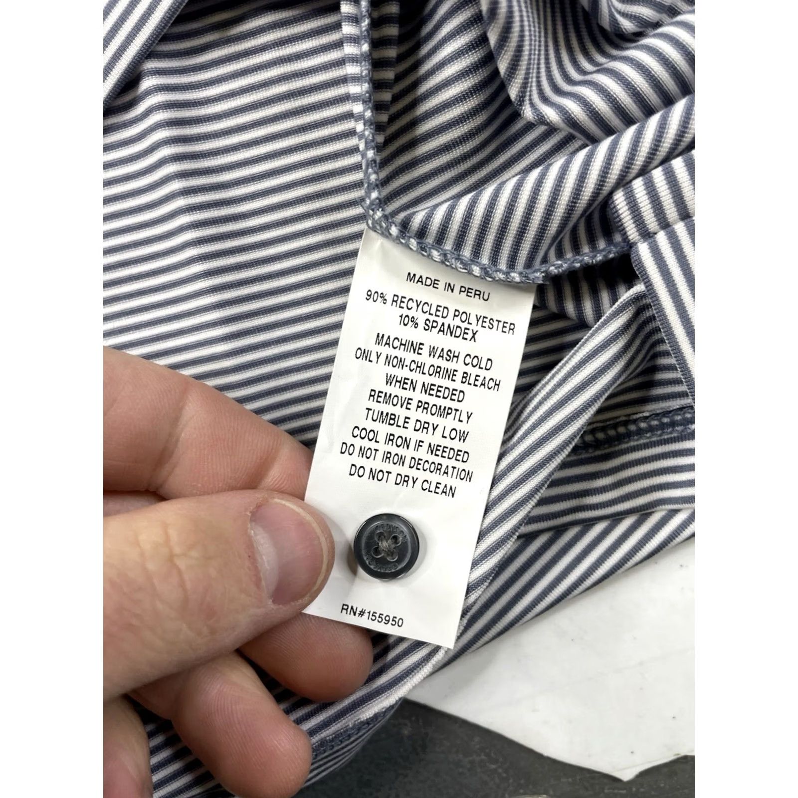 Vintage Greyson Golf Saranac Polo Shirt Men L Gray Stripe Performance Breathable Lightweight Short Sleeve Polo Shirt Size US L / EU 52-54 / 3 - 8 Thumbnail