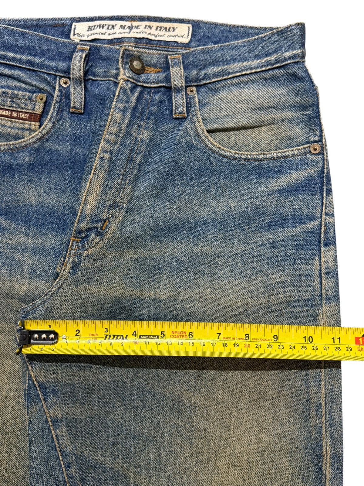 Edwin Vintage 90s Edwin Made In Italy Mud Wash Faded Whisker Style Size US 28 / EU 44 - 15 Thumbnail