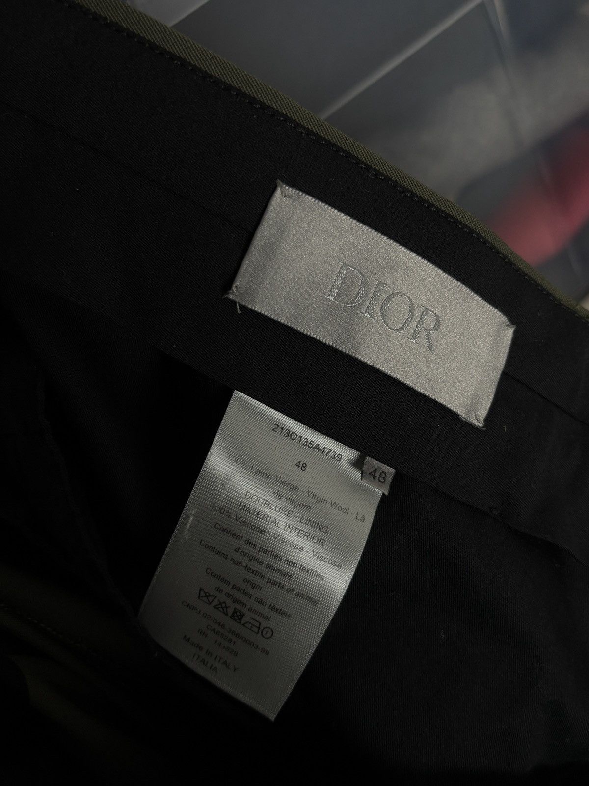 Dior Dior Olive Tailored Wool Pressed Crease Chino Pants Trousers Size US 32 / EU 48 - 9 Thumbnail