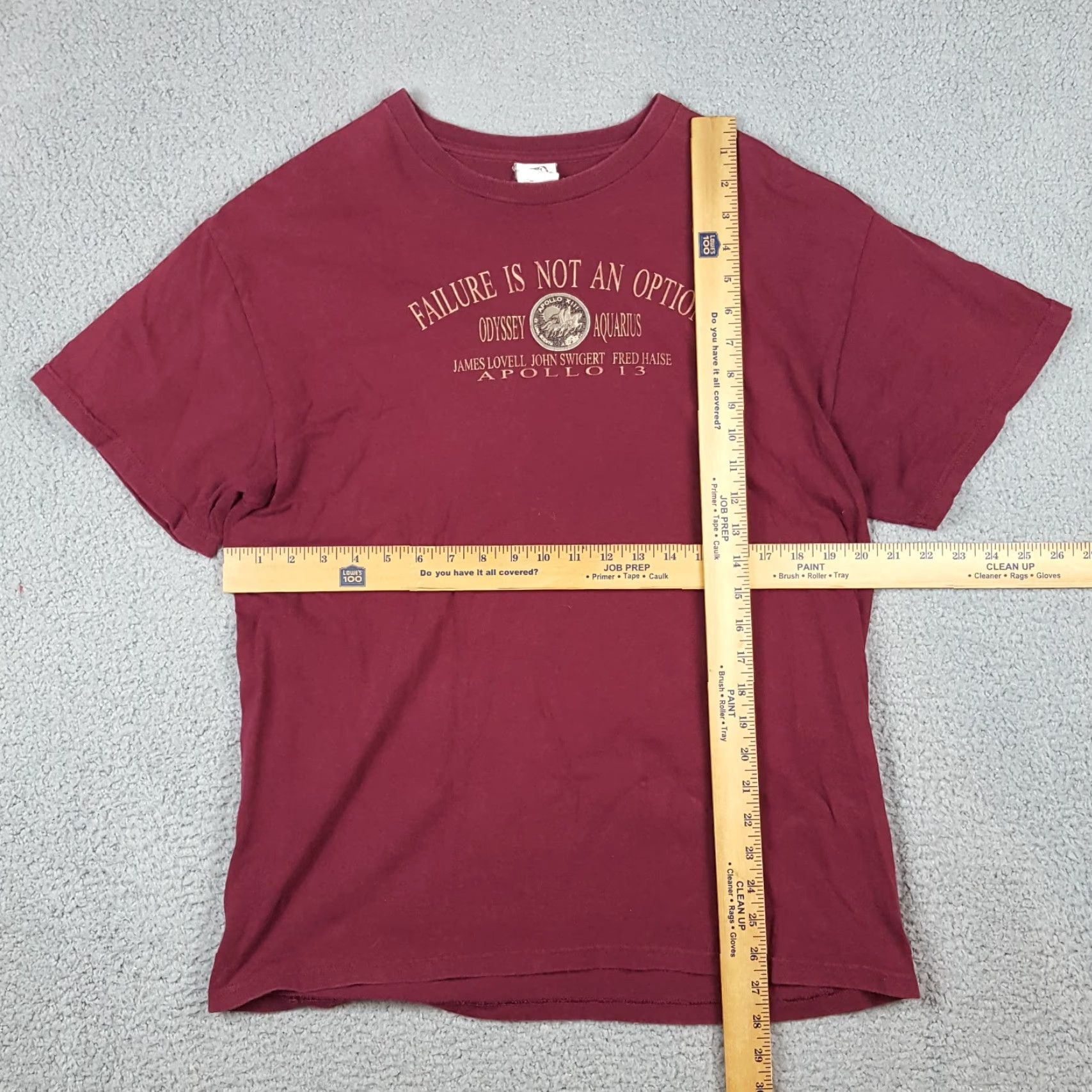 Delta VINTAGE Delta Y2K Apollo 13 Astronaut Space Retro T-Shirt Mens L Red 90s Size US L / EU 52-54 / 3 - 7 Thumbnail