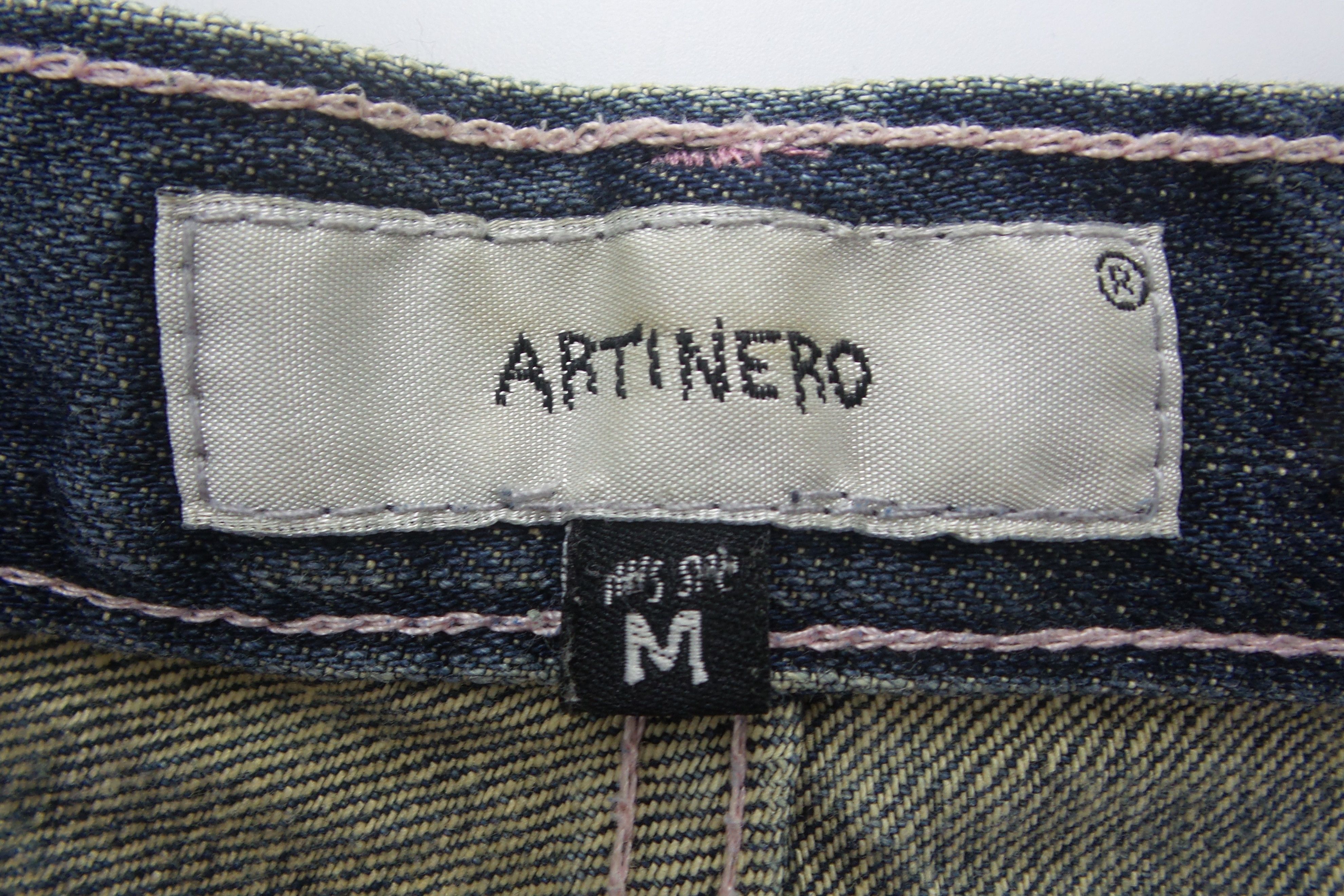 Japanese Brand Artinero Distressed Design Jeans W32xL41 Size US 32 / EU 48 - 3 Thumbnail