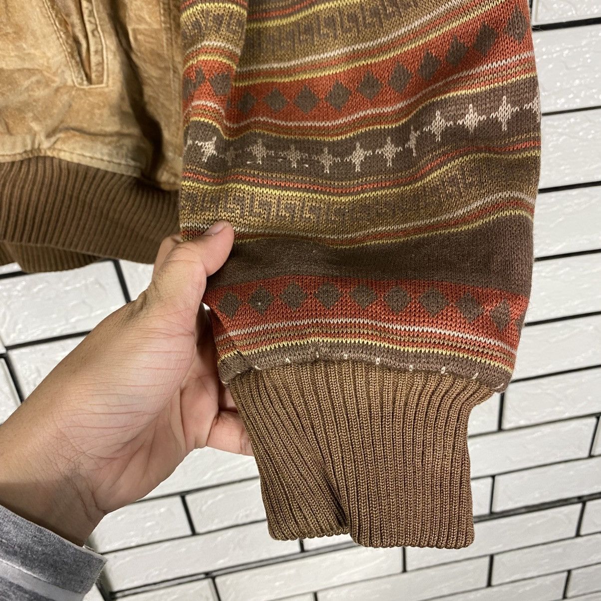 Issey Miyake Vintage Leather Jacket Navajo Design Parts Move Up Club Size US M / EU 48-50 / 2 - 16 Thumbnail