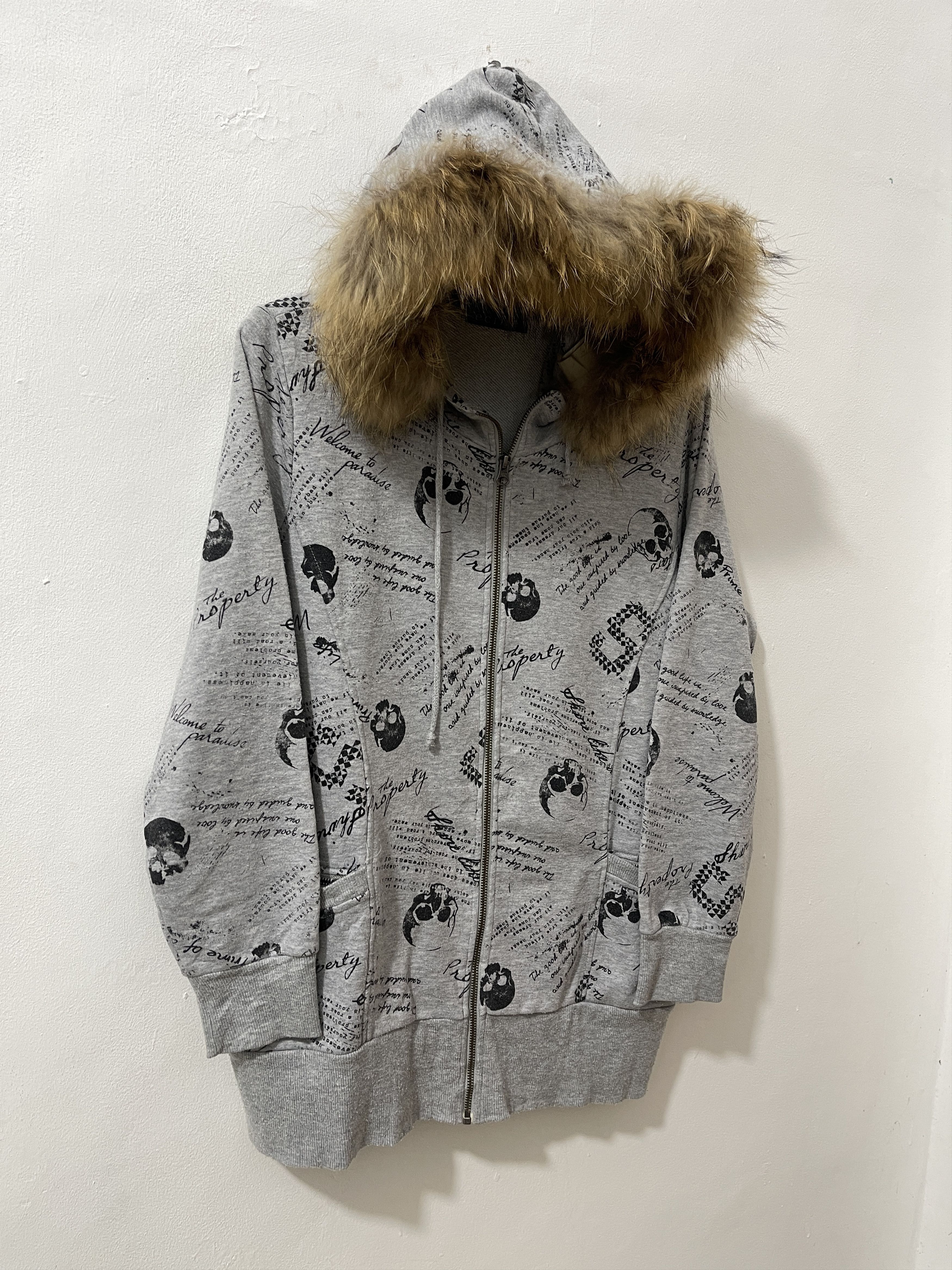 Japanese Brand 2000s Ecrire Japan Archive Punk Fur Vkei Poem Hoodie Size US L / EU 52-54 / 3 - 3 Thumbnail