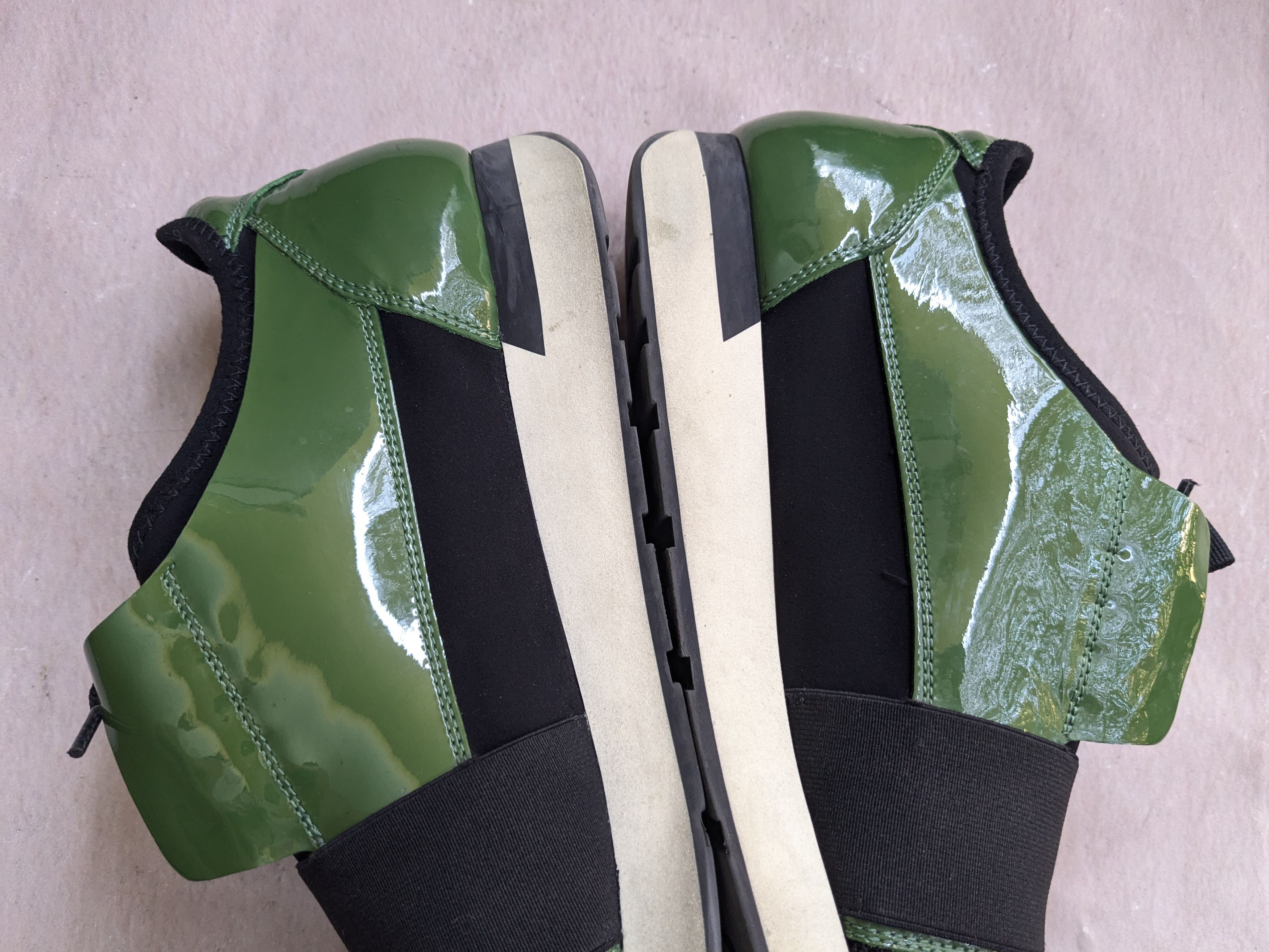 Balenciaga Balenciaga Race Runner Green Black 10 43 Leather Low Tops Size US 10 / EU 43 - 12 Thumbnail