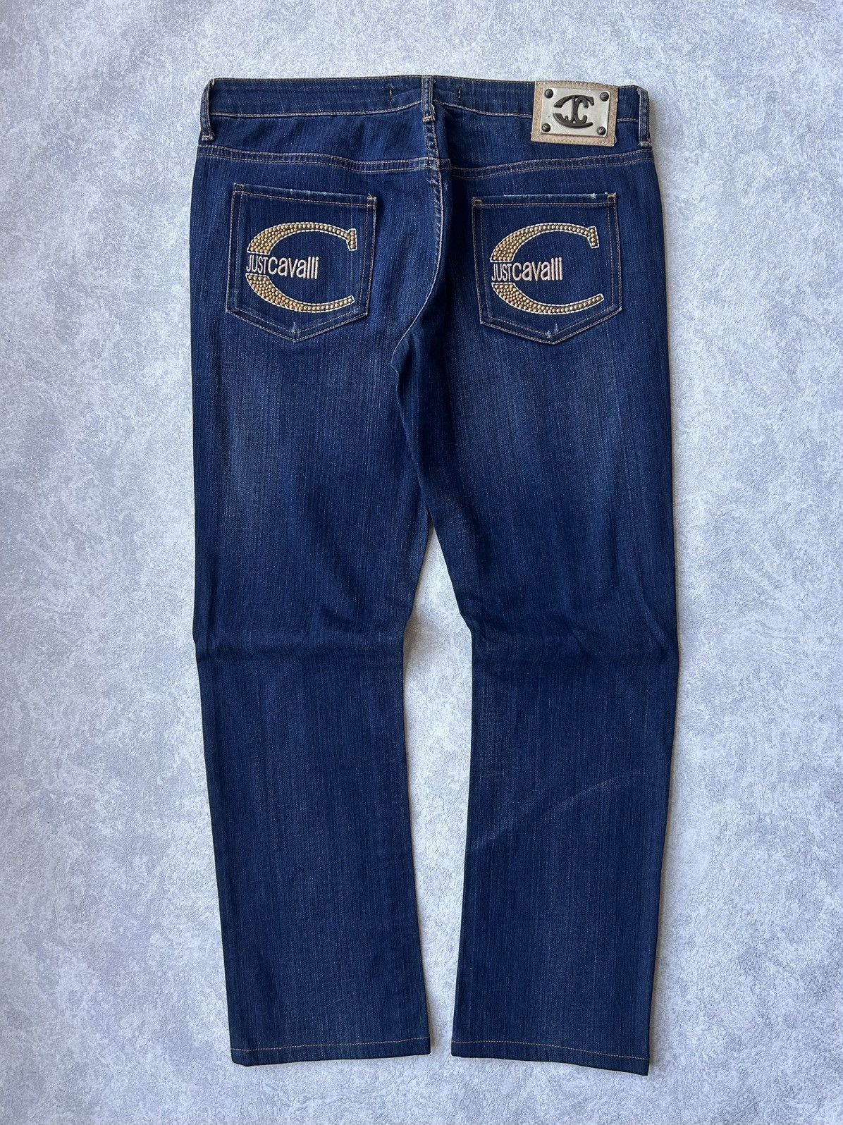 Vintage 00s Just Cavalli Denim Y2K Big Logo Jeans
