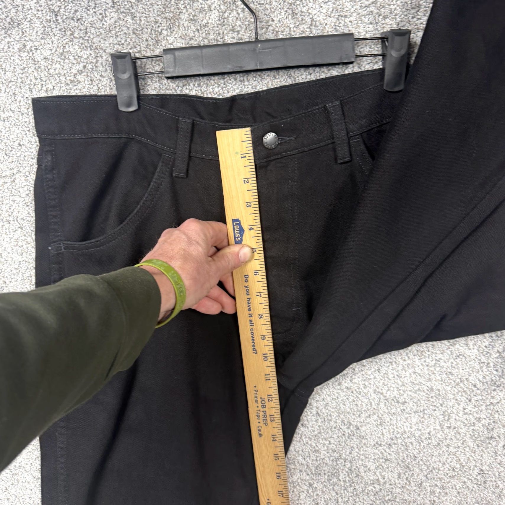 Wrangler Rustler Wrangler Jeans Men 36x29.5 Black Regular Fit Straight Denim Workwear Size US 36 / EU 52 - 5 Thumbnail