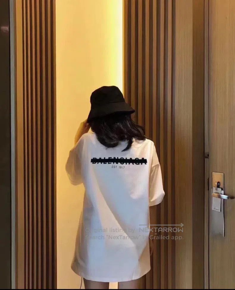 Balenciaga Balenciaga Double-Sided Striped Logo Short Sleeve Size US S / EU 44-46 / 1 - 6 Thumbnail