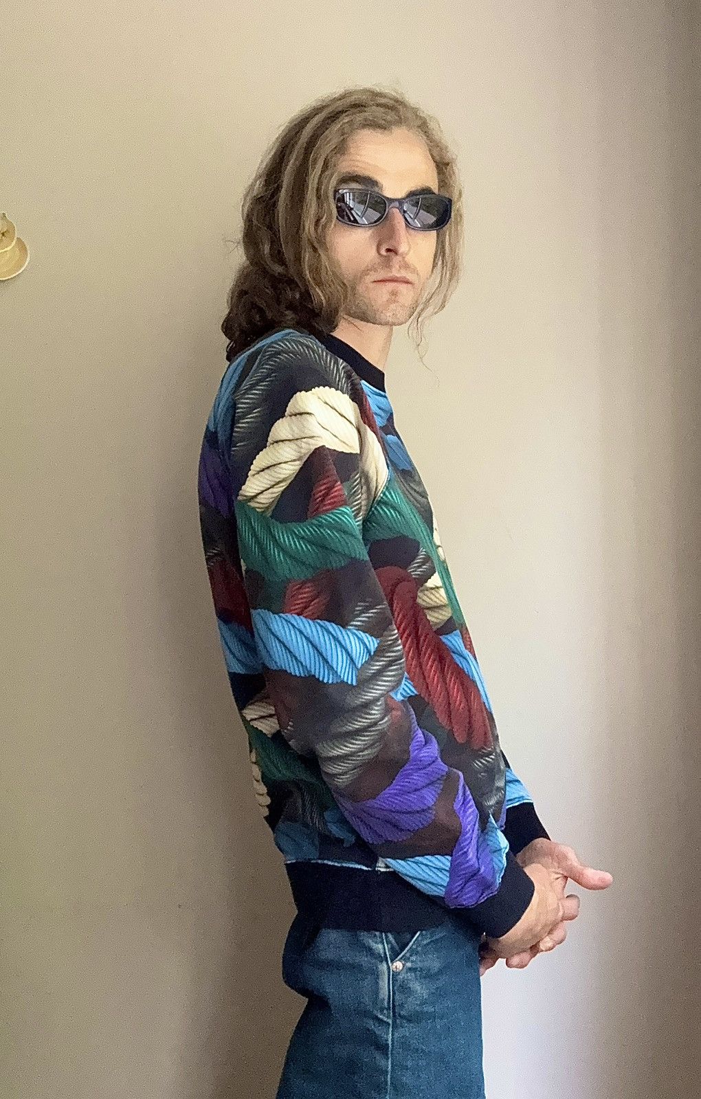 Christopher Kane Christopher Kane Trompe-l'œil Magnified Yarn Print Sweater Size US M / EU 48-50 / 2 - 9 Thumbnail