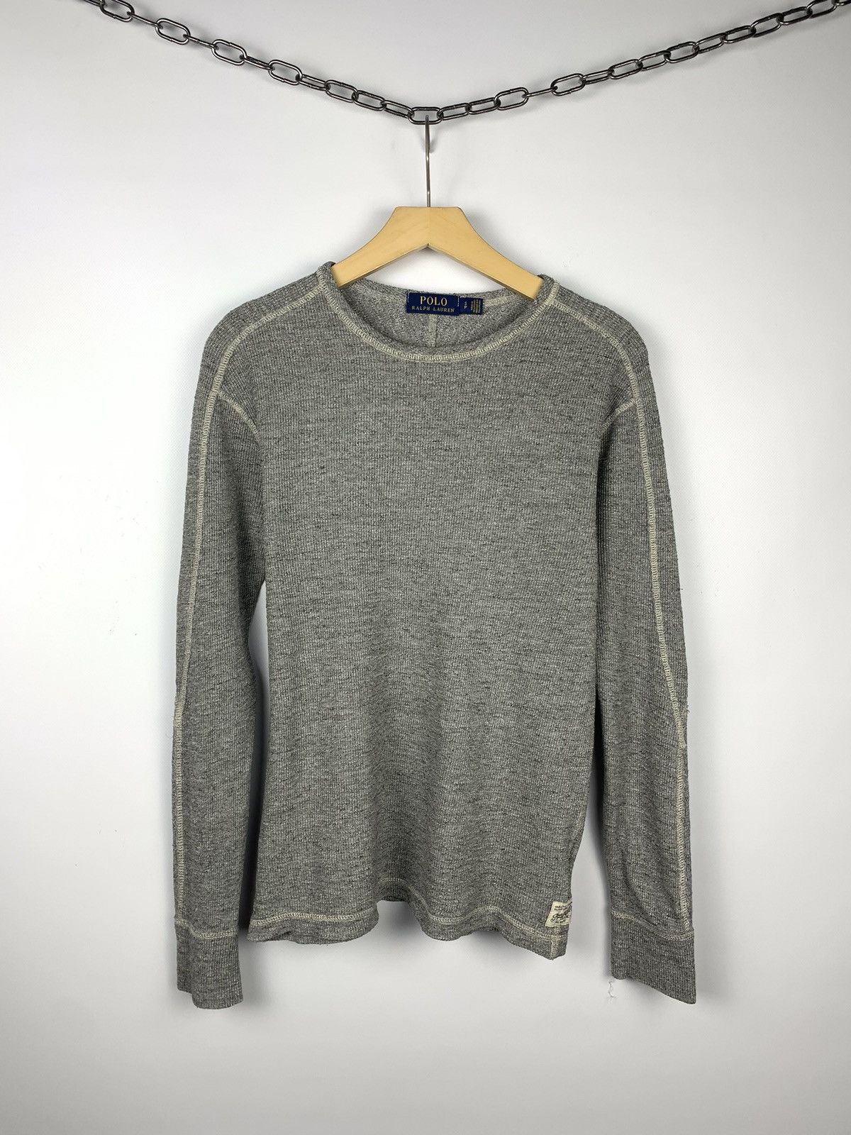 Polo Ralph Lauren Polo Ralph Lauren Y2K Ribbed Long Sleeve Tee Gray Size S Size US S / EU 44-46 / 1 - 1 Thumbnail