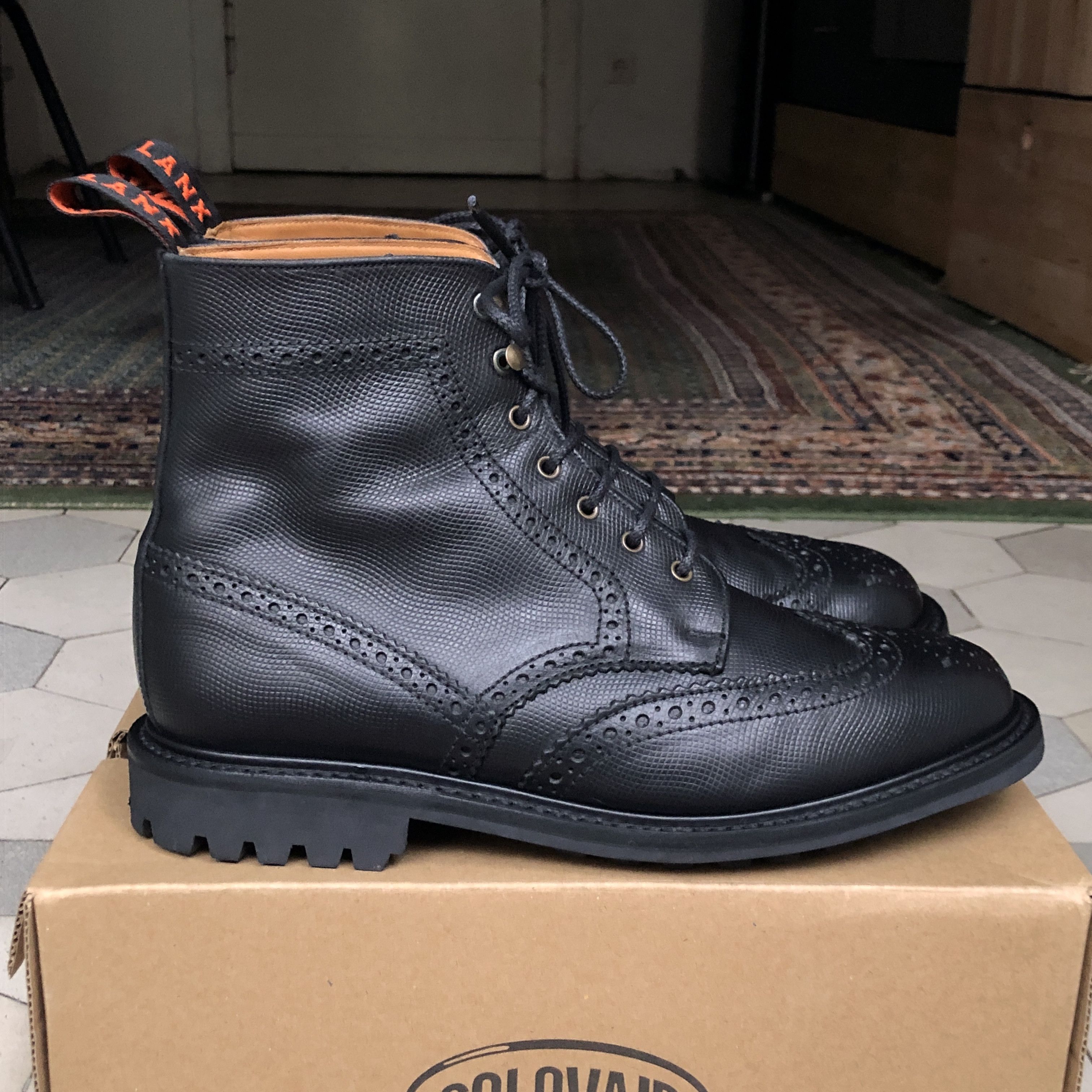 Other Lanx "Grindleton" grained brogue boots customised UK 10 Size US 11 / EU 44 - 8 Thumbnail