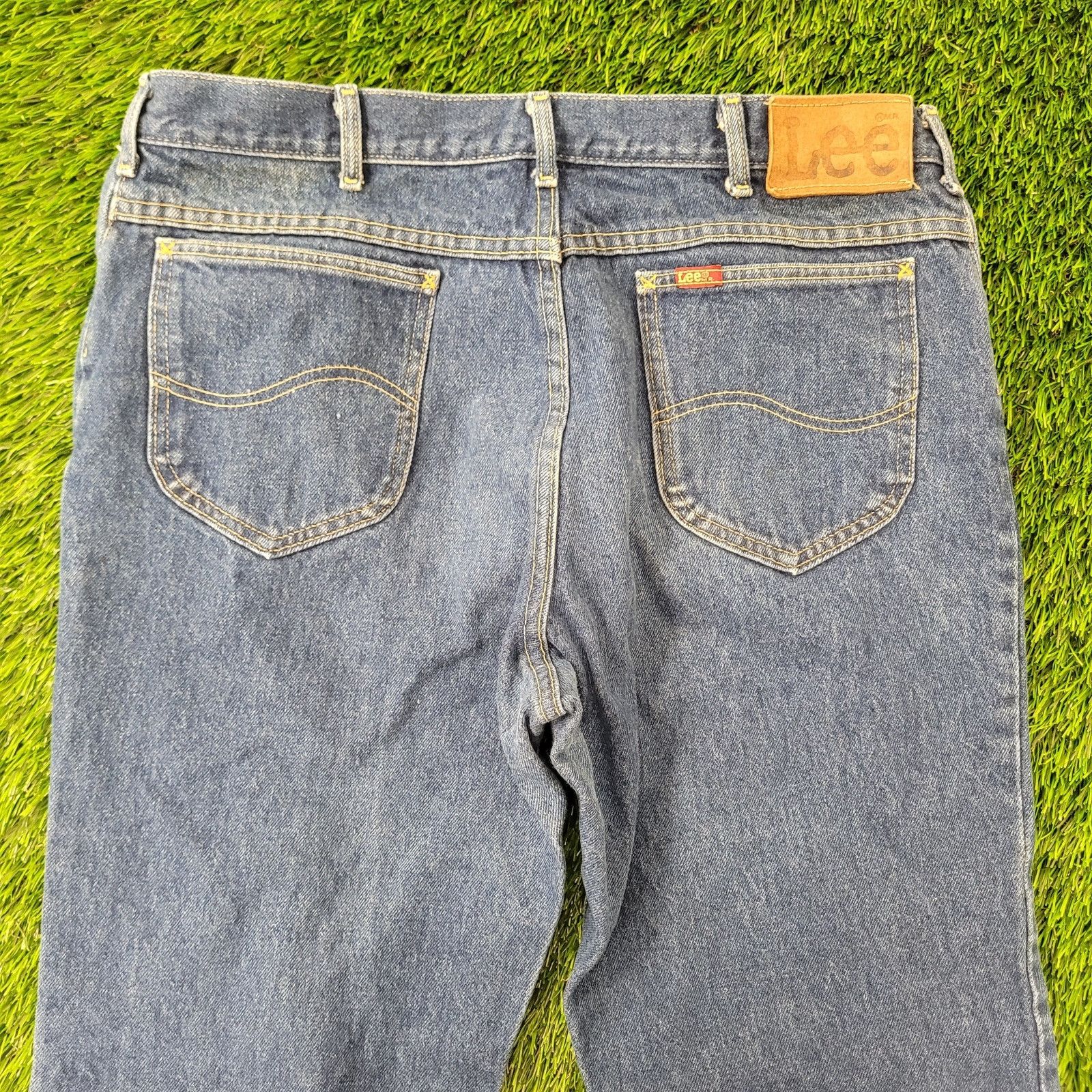 Lee Vintage 70s LEE Whiskered Jeans 35x28 Dark-Wash Talon-Zip Size US 35 - 15 Thumbnail