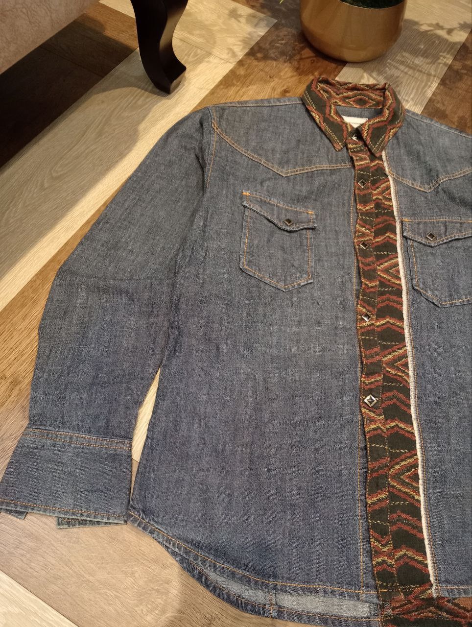 Japanese Brand ACOUSTIC JAPAN BLUE DENIM SHIRT Size US S / EU 44-46 / 1 - 5 Thumbnail