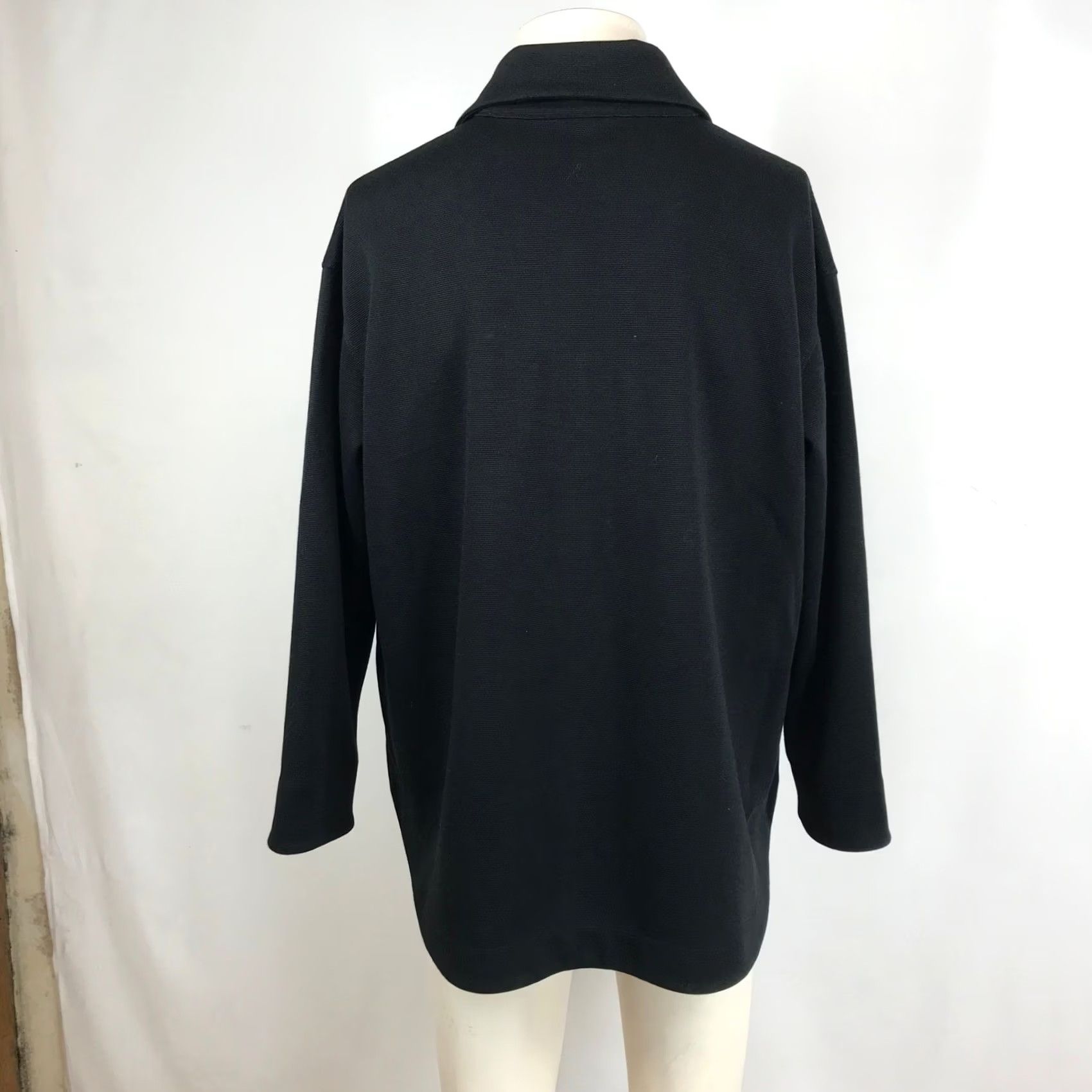 Vintage Public Rec Black Ribbed Knit Polo Shirt Adult M Relaxed Fit Long Sleeve Size US M / EU 48-50 / 2 - 5 Thumbnail