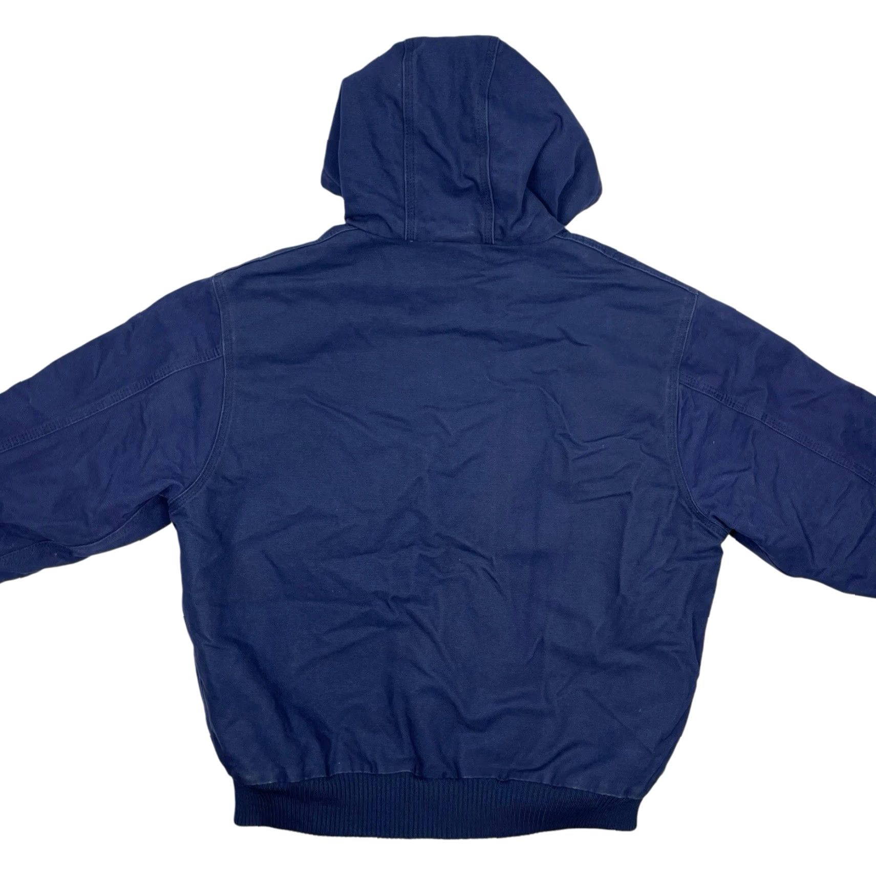 Carhartt VINTAGE Carhartt Jacket J140 Navy Quilt Lined Full Zip Designed By Rental Mens Large Size US L / EU 52-54 / 3 - 4 Thumbnail