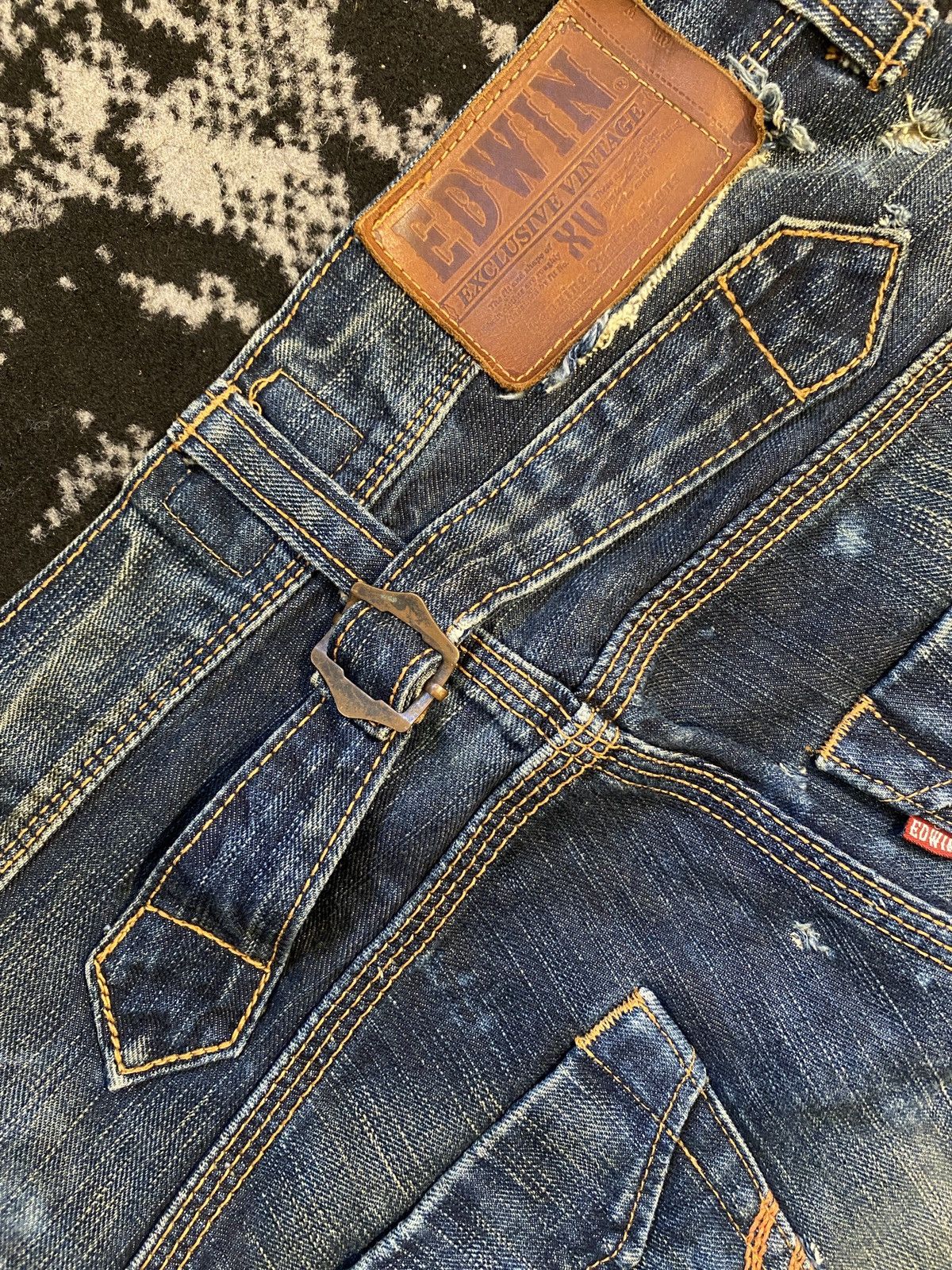Edwin Edwin Distressed Rusty Denim Jeans Vintage Japanese Brand Size US 26 / EU 42 - 17 Thumbnail