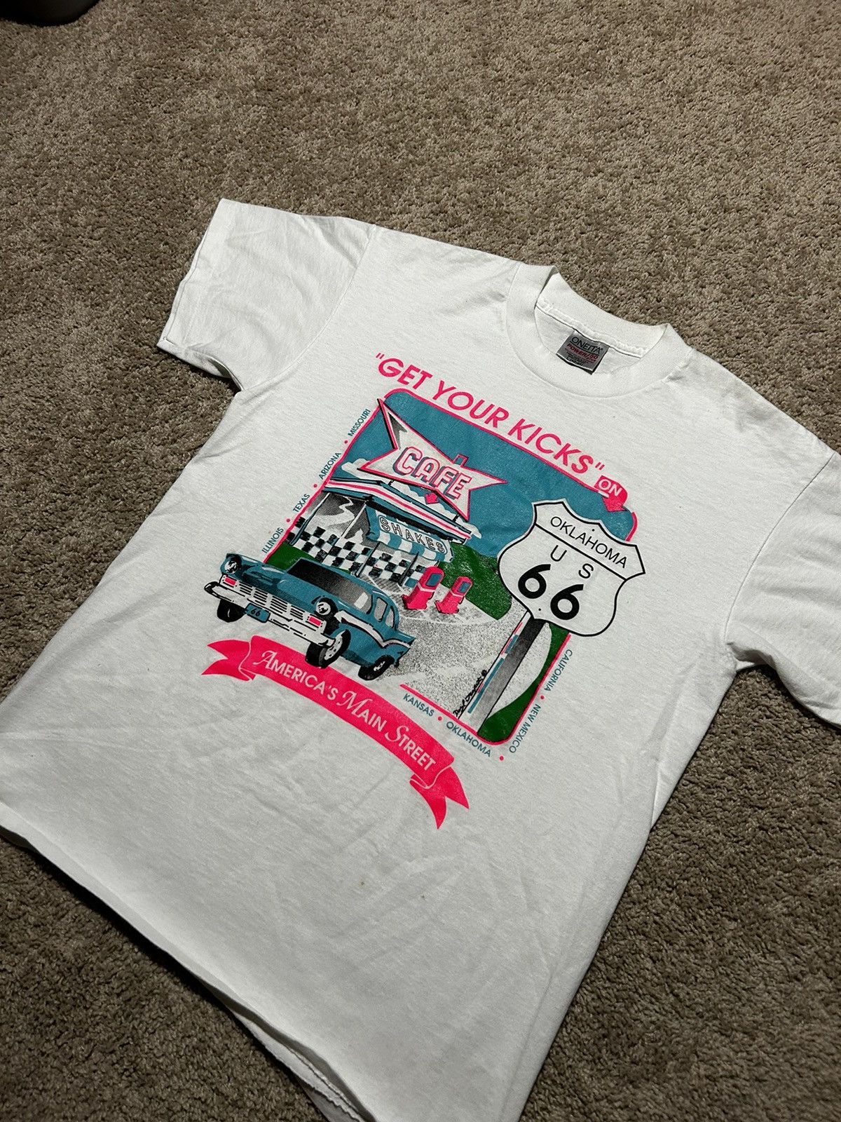 Other Vintage 90s Route 66 Classic Car tee Size US L / EU 52-54 / 3 - 1 Thumbnail