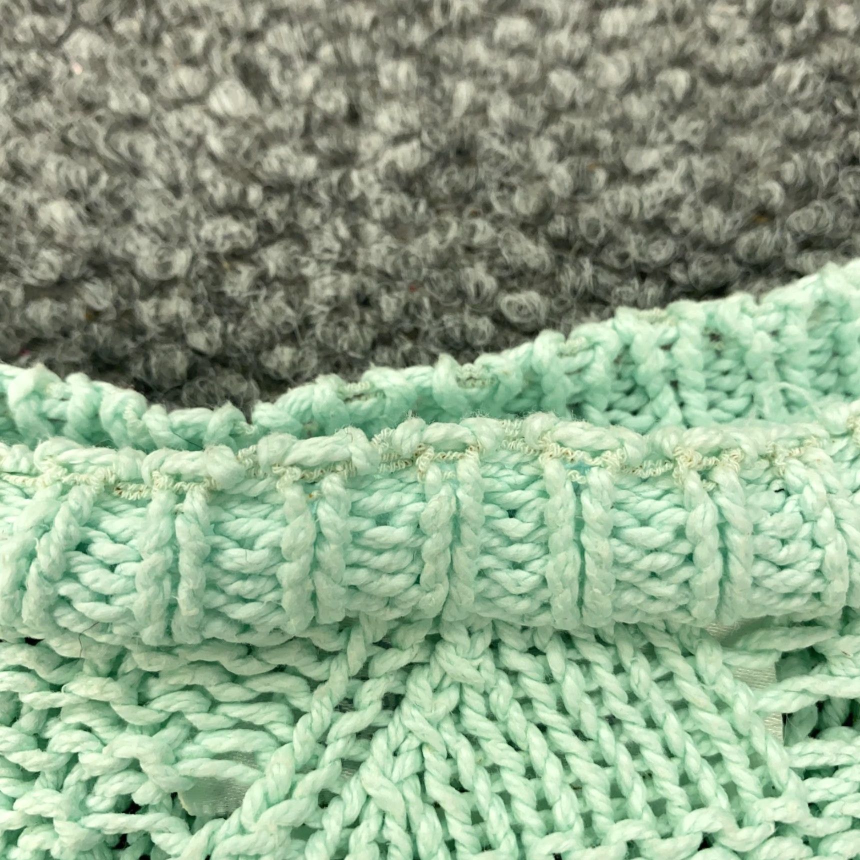 Vintage VINTAGE Across America Knit Sweater Womens Medium Green Open Knit 80s Geometric Pullover Size M / US 6-8 / IT 42-44 - 2 Thumbnail