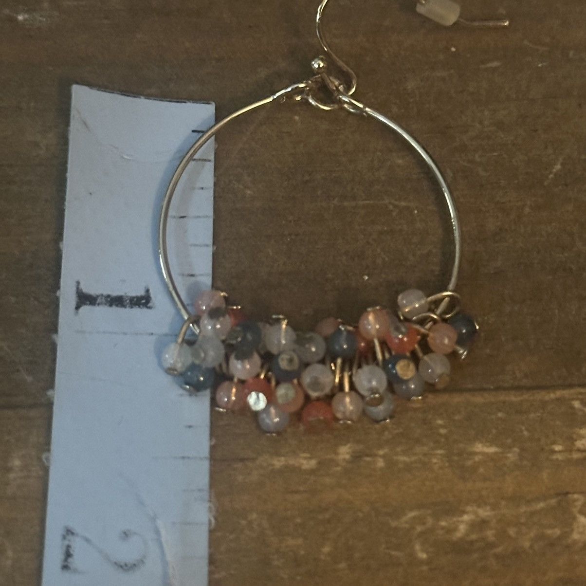 Other Gold tone multicolor dangle beads hoop earrings Size ONE SIZE - 3 Thumbnail
