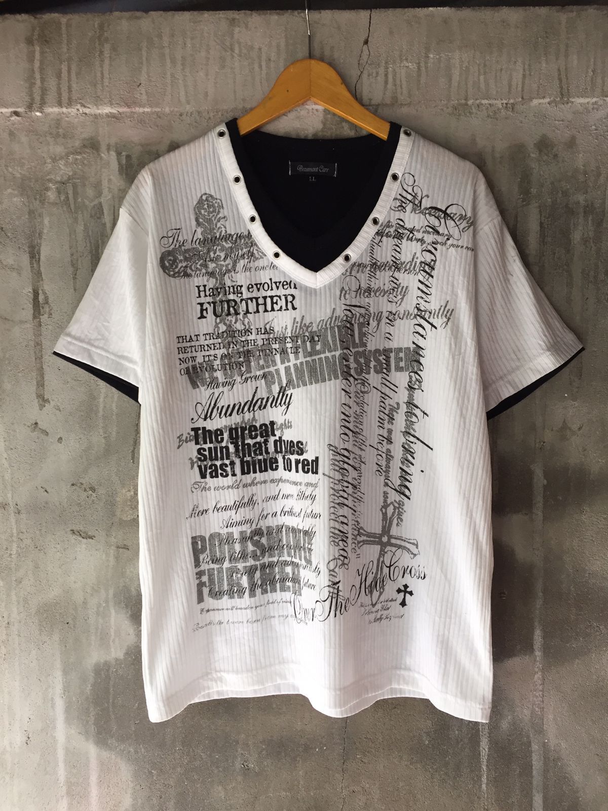 image of Hysteric Glamour x If Six Was Nine Beaumont Carr Art Double Layer Tee in White, Men's (Size XL)