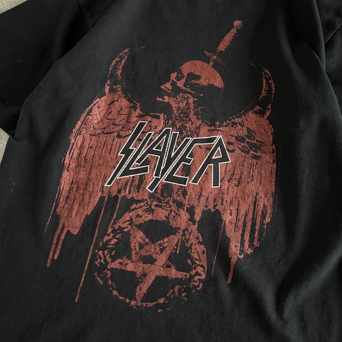 Vintage Vintage 00s Slayer Washed tee 2004 tour rock metal band y2k Size US M / EU 48-50 / 2 - 4 Thumbnail
