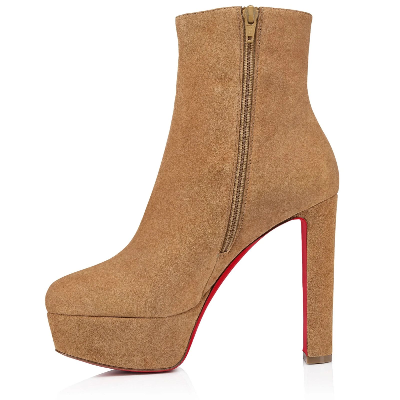 Christian Louboutin Christian Louboutin Loo Booty 130 Lionne Beige Suede 38 Size US 8 / IT 38 - 10 Thumbnail