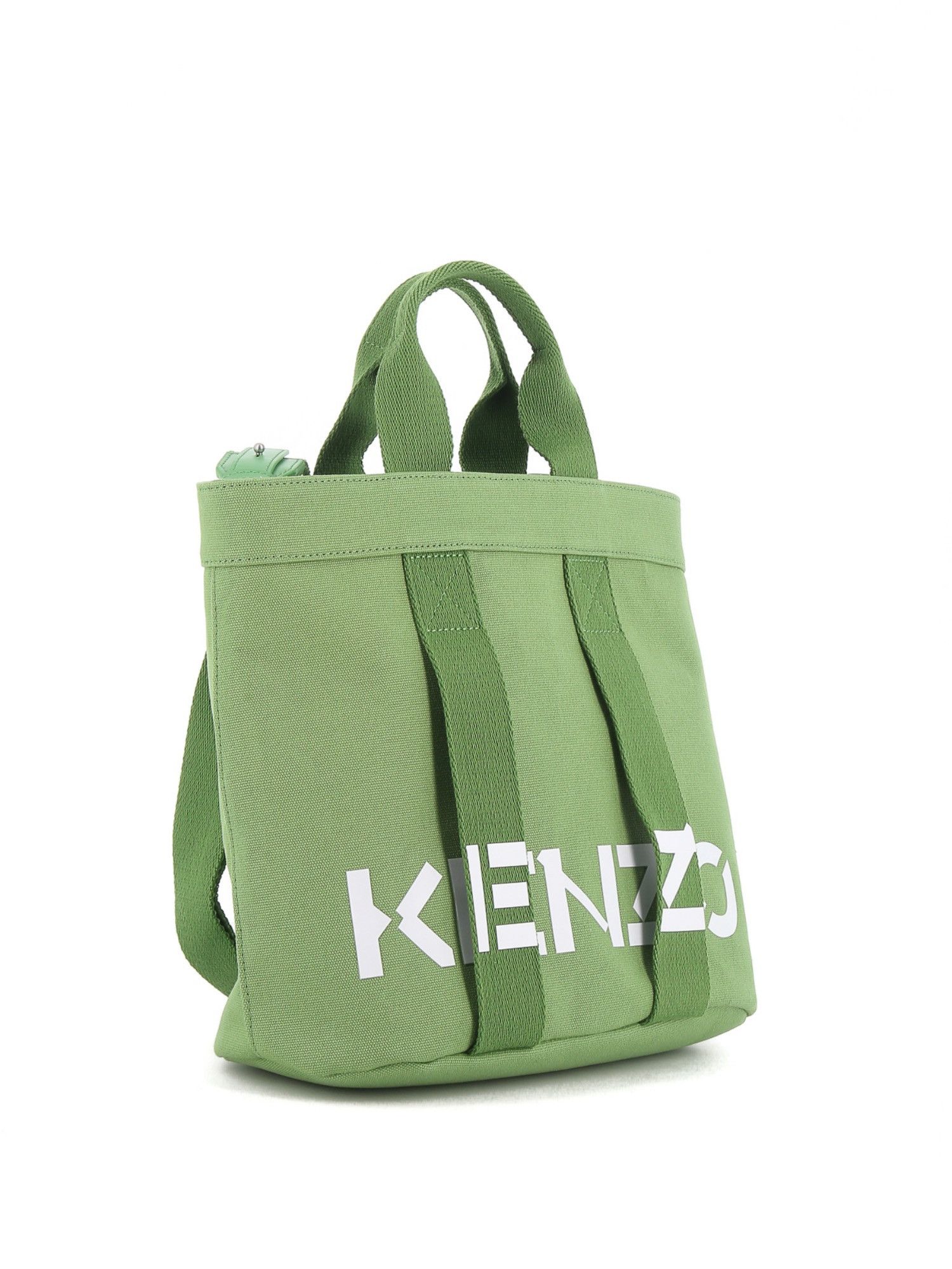 Kenzo KENZO Logo Green Cotton Canvas Top Handle Ccrossbody Bag Size ONE SIZE - 9 Thumbnail