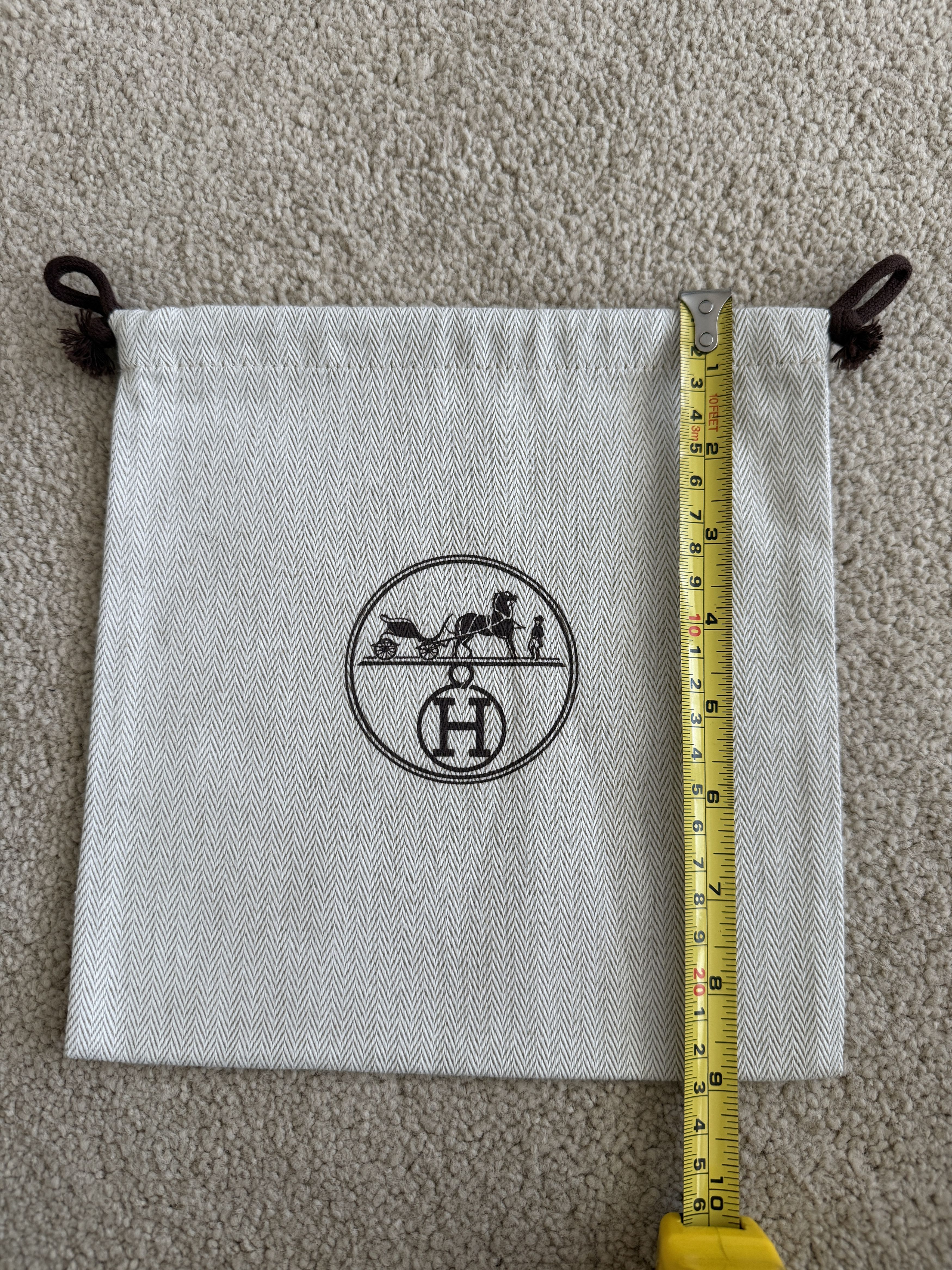 Hermes Authentic Hermes Herringbone Tweed Small Drawstring Dustbag Size ONE SIZE - 4 Thumbnail