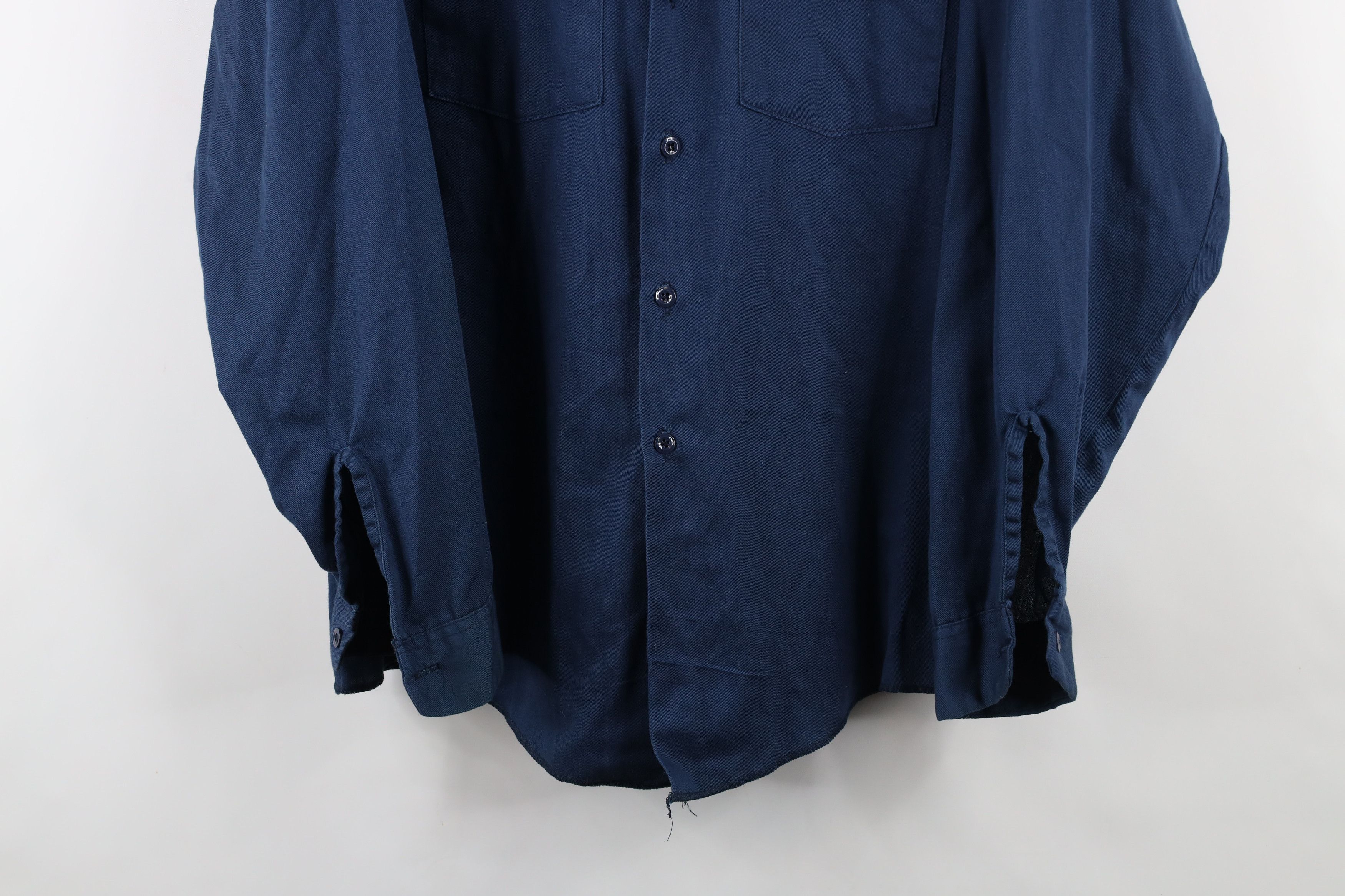 Dickies × Vintage Vintage 90s Dickies Workwear Mechanic Button Shirt Blue USA Size US M / EU 48-50 / 2 - 3 Thumbnail