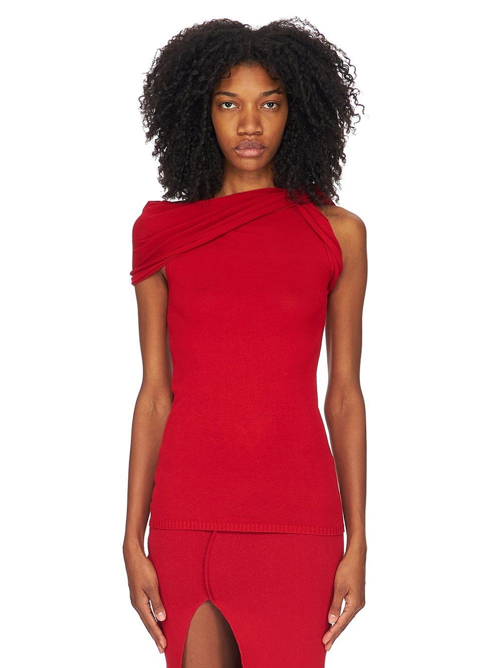 Rick Owens o1y0126 Tank Top in Red Size M / US 6-8 / IT 42-44 - 1 Thumbnail