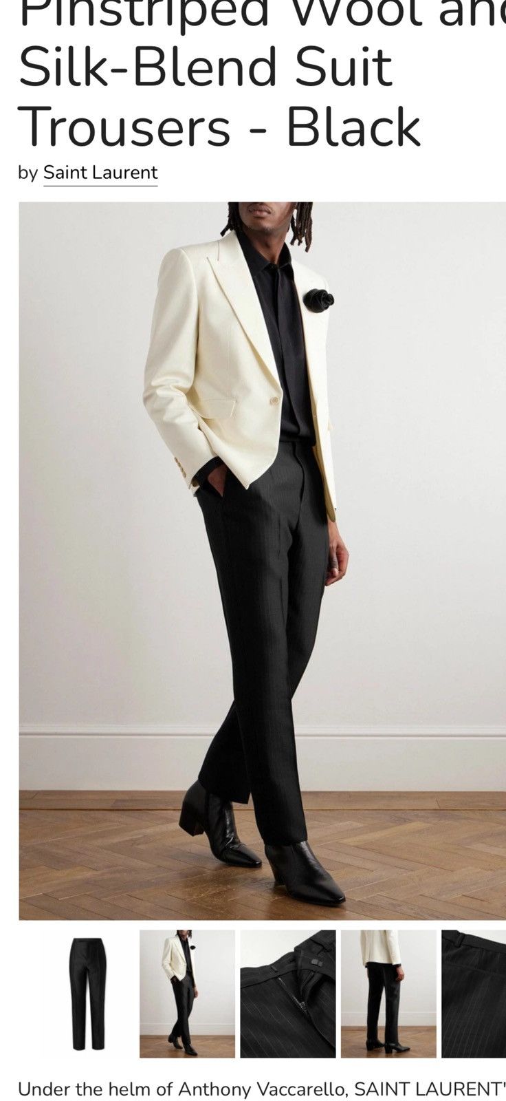 Saint Laurent Paris Saint laurent mens 2024 striped pants. 52/36. $1950 Size US 36 / EU 52 - 1 Thumbnail