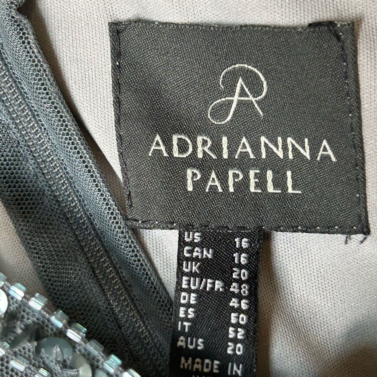 Adrianna Papell Adrianna Papell Dress Formal Gown Maxi Beaded Sequins Sz 16 Size XXL / US 16-18 / IT 52-54 - 5 Thumbnail