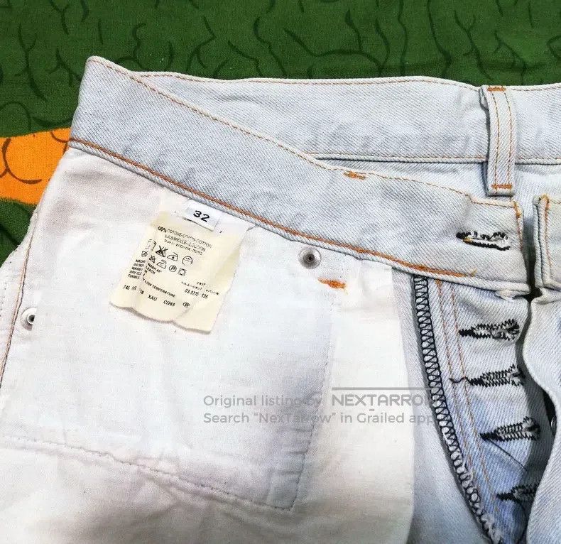 Helmut Lang HELMUT LANG 00s My Era Light Blue Washed Denim Jeans Size US 32 / EU 48 - 8 Thumbnail