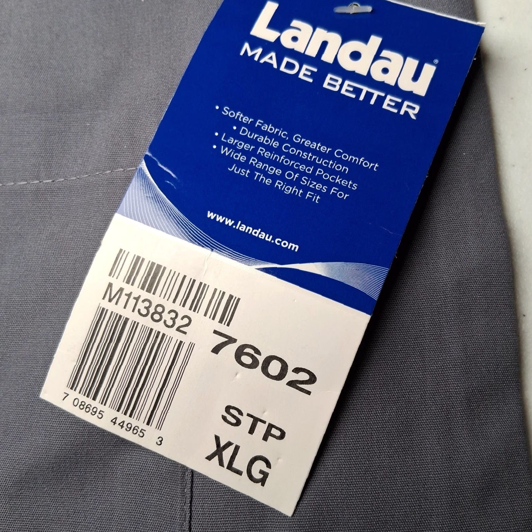 Vintage Landau Scrub Pants Women XL Gray Drawstring Workwear M113832 7602 STP Medical Solid Polyester Cotton Blend Unisex Size US 36 / EU 52 - 4 Thumbnail