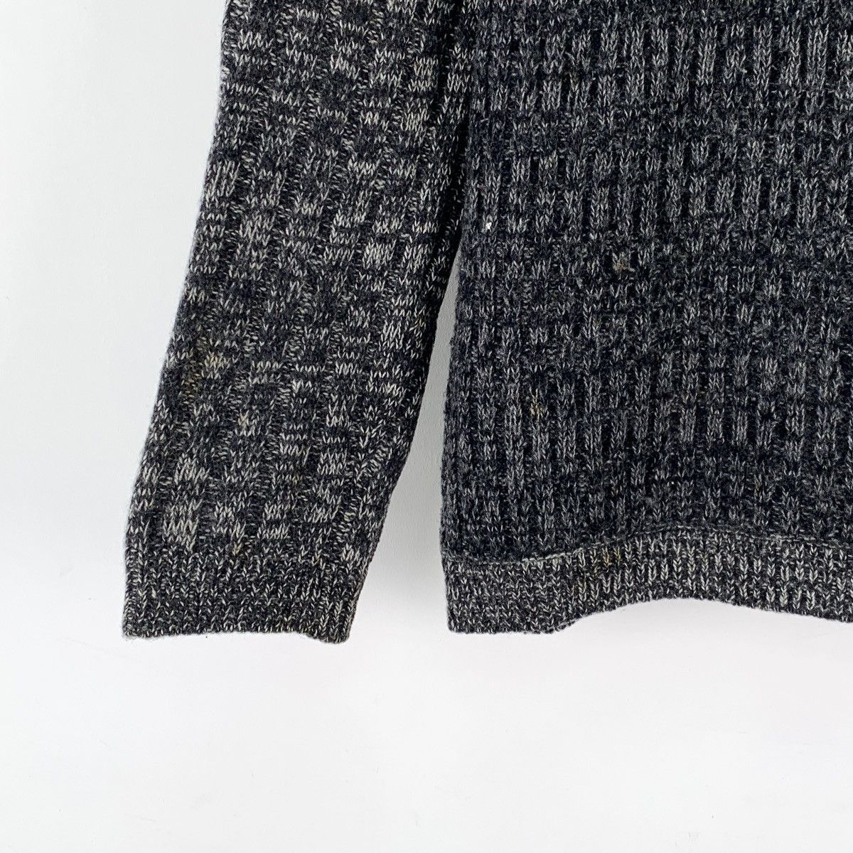 Dolce & Gabbana Dolce & Gabbana Black Grey Long Sleeve Knit Sweater K26WX Size S / US 4 / IT 40 - 4 Thumbnail