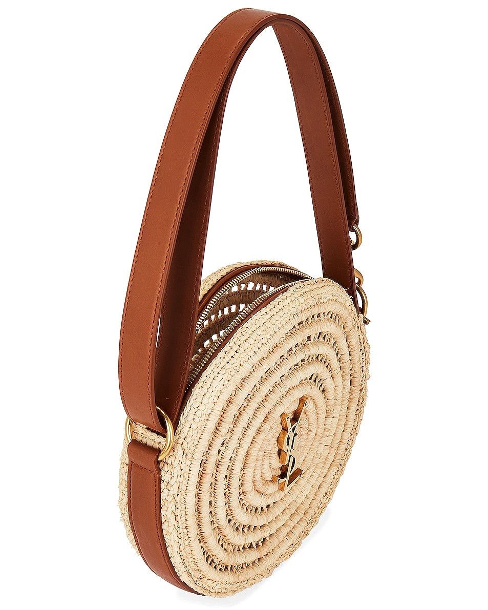 Saint Laurent Paris o1b1hav110525 744292 Size: OS / Round Bag in Raffia Leather Size ONE SIZE - 4 Thumbnail