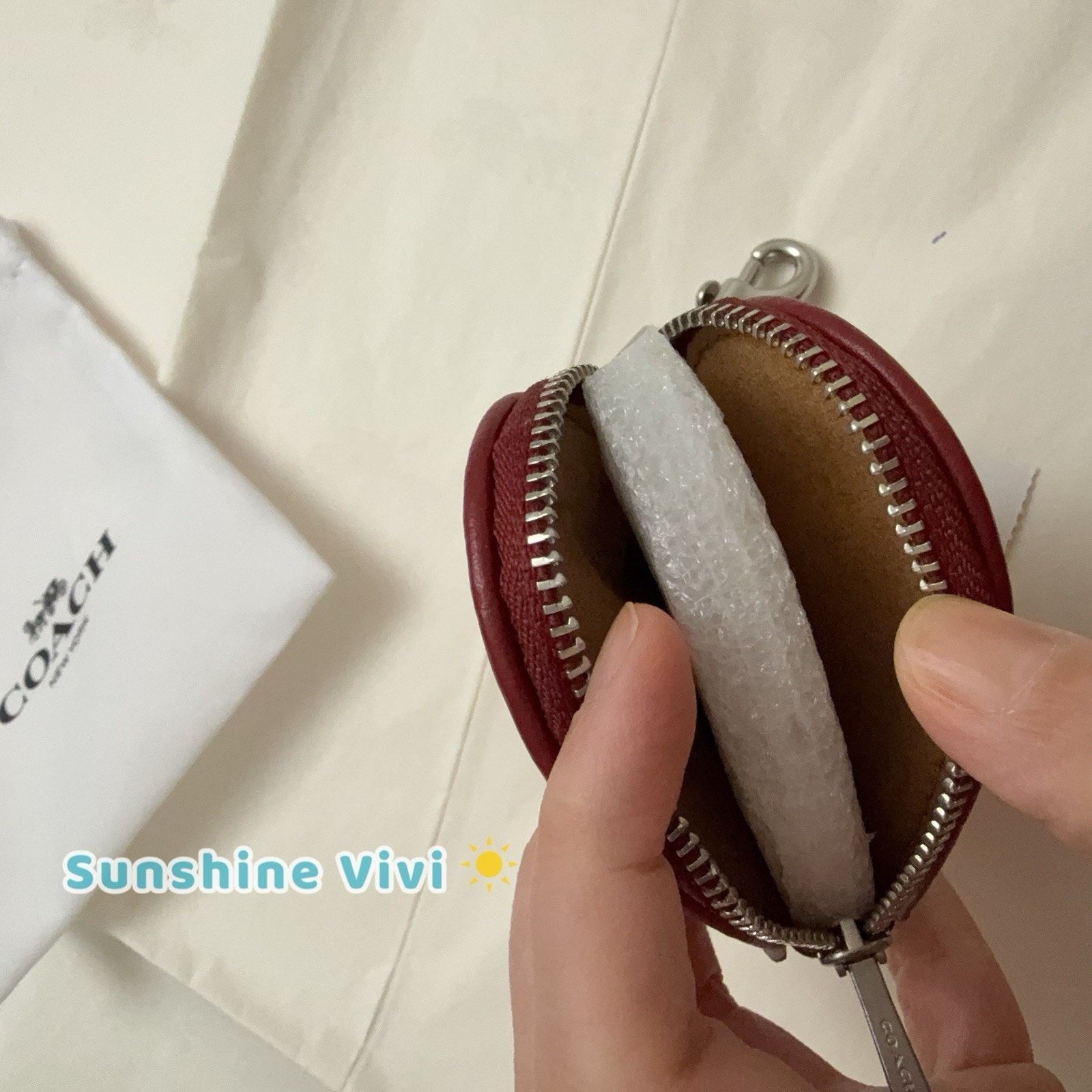 Coach NWT coach Heart Bag Charm Denim CDC91 Silver True Red Size ONE SIZE - 3 Thumbnail