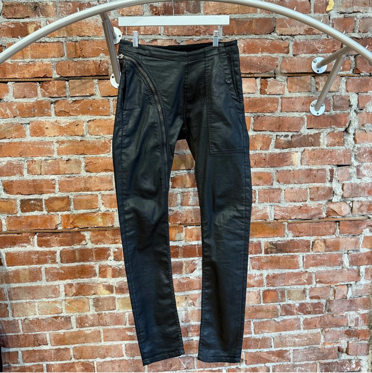 Rick Owens Rick Owens 2015 Black Scrub Waxed Aircuts Size US 34 / EU 50 - 1 Thumbnail