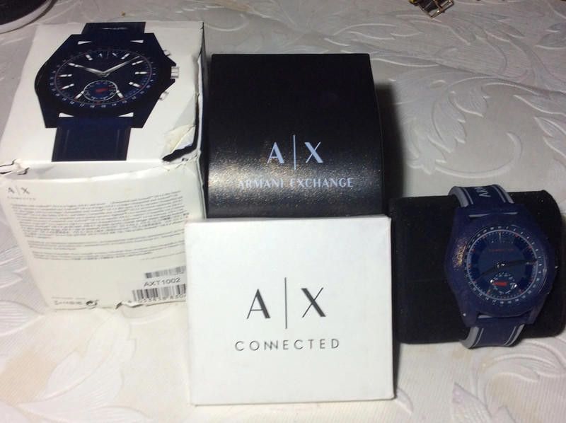 Armani Exchange Armina men's connected blue rubber strap watch Size ONE SIZE - 11 Thumbnail