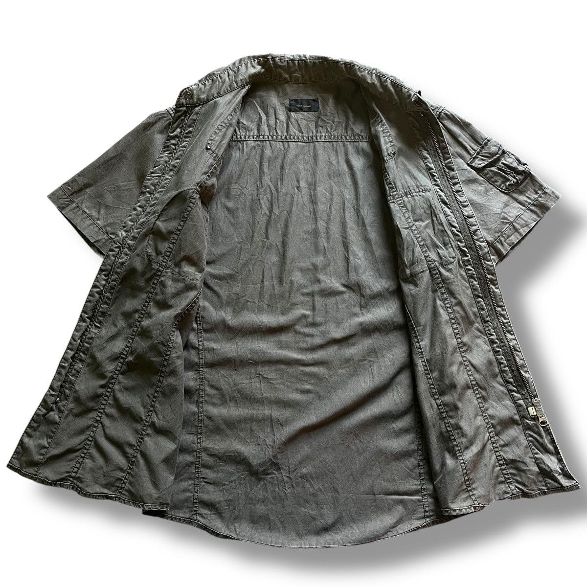 Issey Miyake OFFER🤝 TETE HOMME ISSEY MIYAKE ARMY STYLE ZIPPED UP SHIRT Size US M / EU 48-50 / 2 - 6 Thumbnail