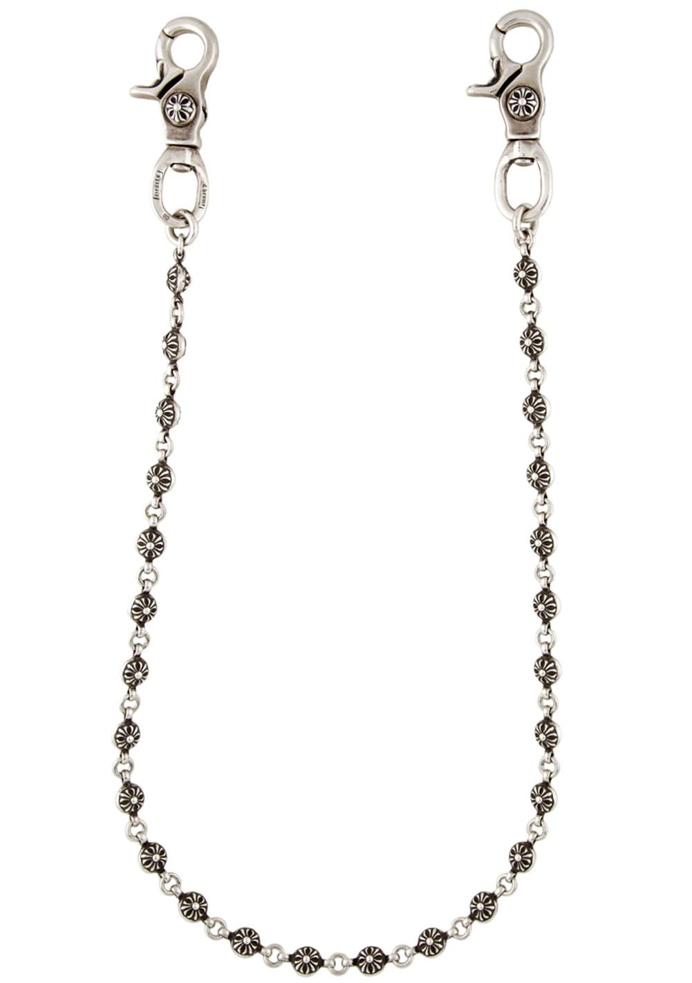 image of Chrome Hearts Plus Ball Wallet Chain in Silver, Men's