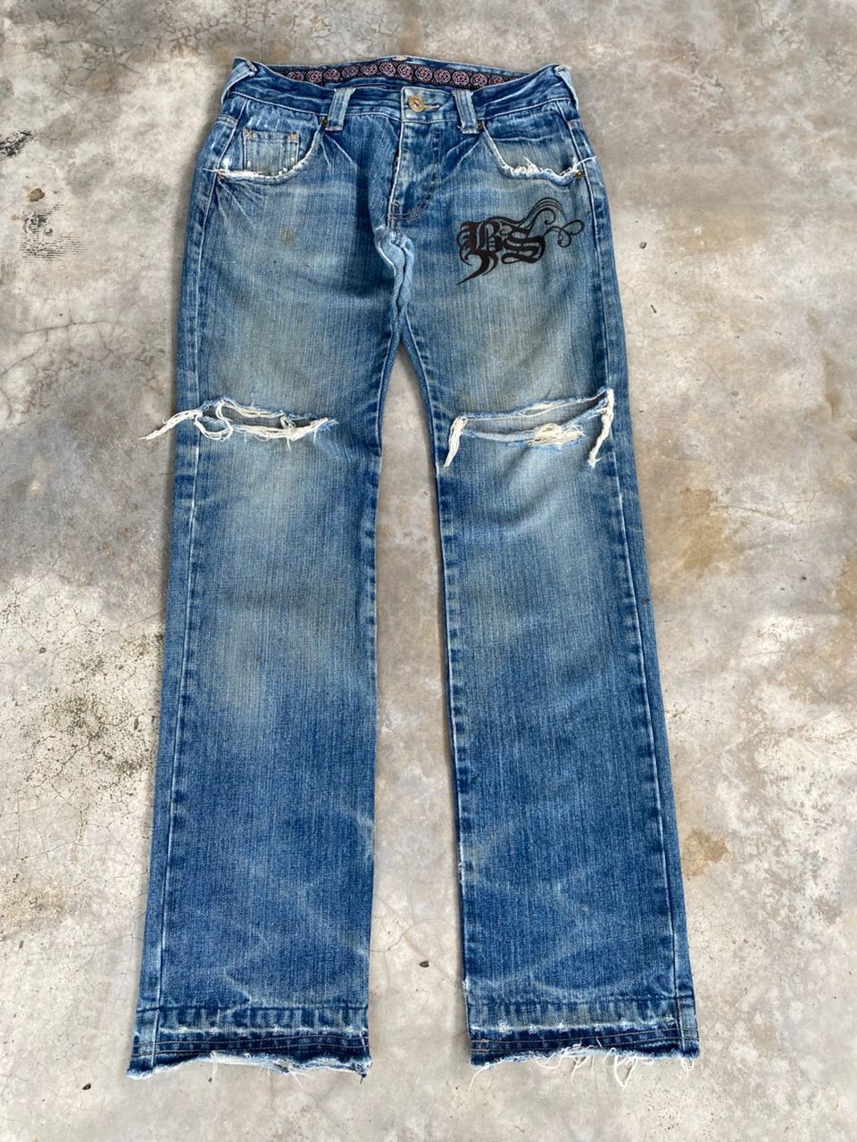 If Six Was Nine 💥BEST OFFER💥VINTAGE BEACH SOUND DISTRESSED DENIM Size US 32 / EU 48 - 2 Thumbnail