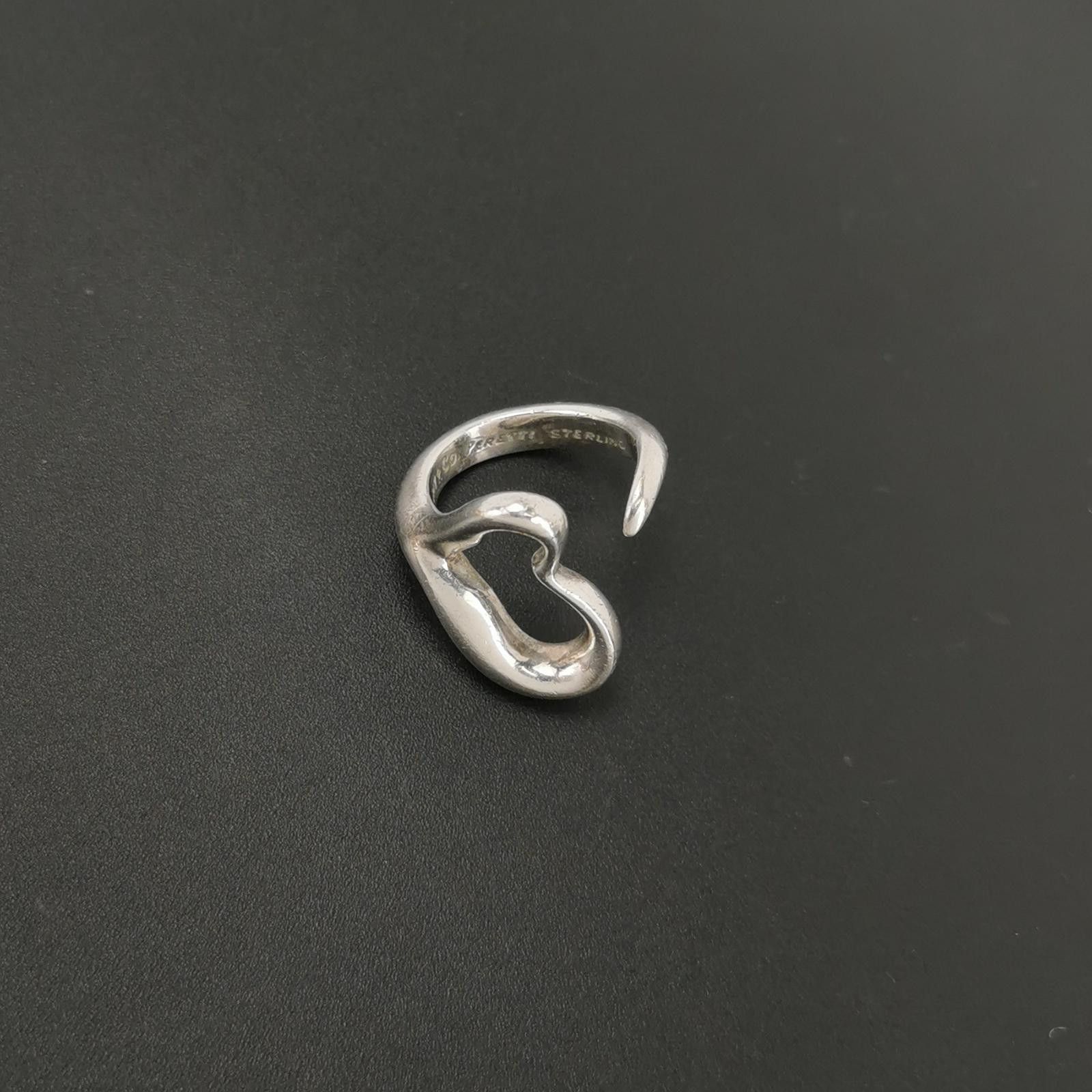 Tiffany & Co. Tiffany & Co. Elsa Peretti S925 Open Heart Ring Size 9 -z25 Size ONE SIZE - 5 Thumbnail