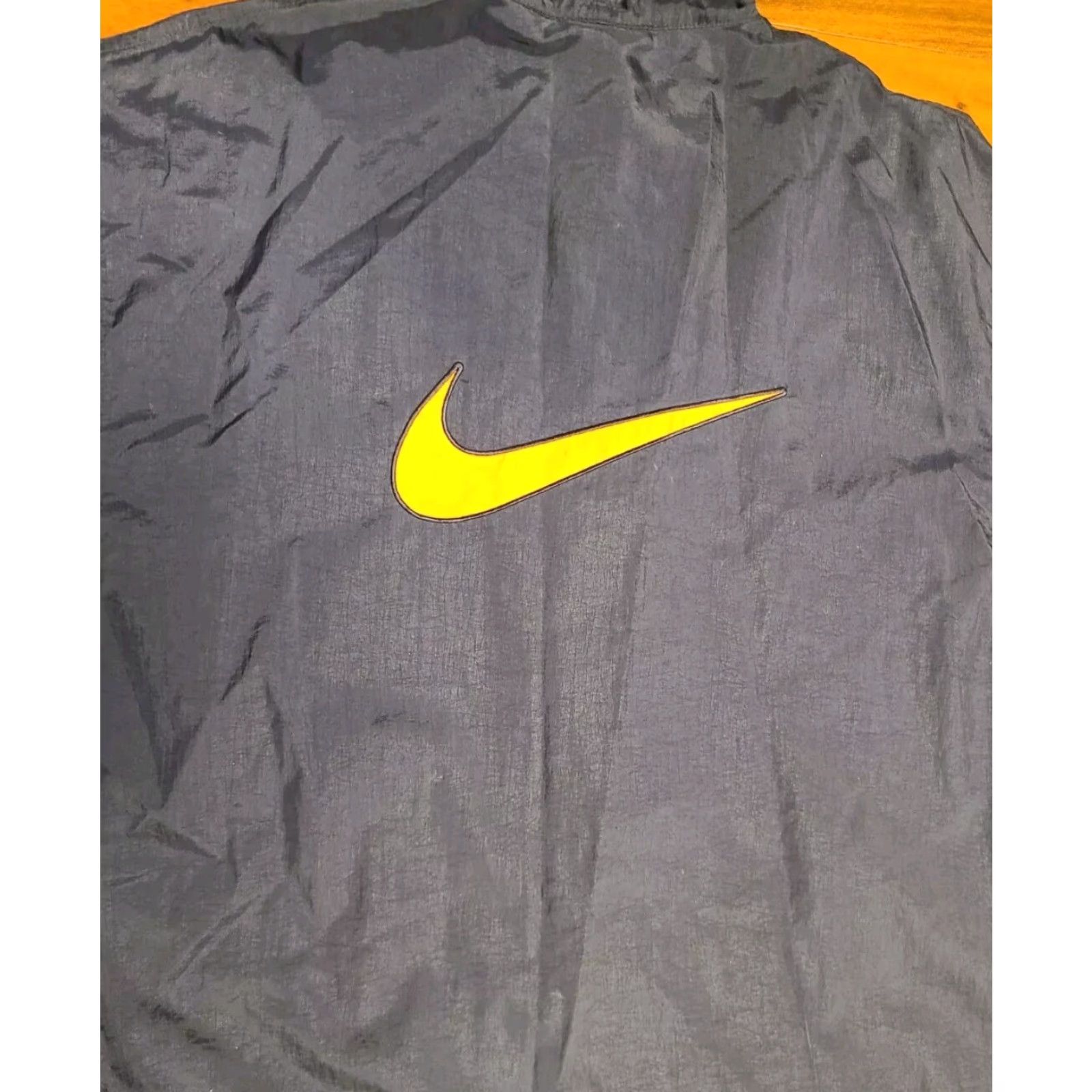 Nike NIKE Windbreaker Jacket Men's L Large Hooded Blue Orange Swoosh Full Zip Vintage Size US L / EU 52-54 / 3 - 4 Thumbnail