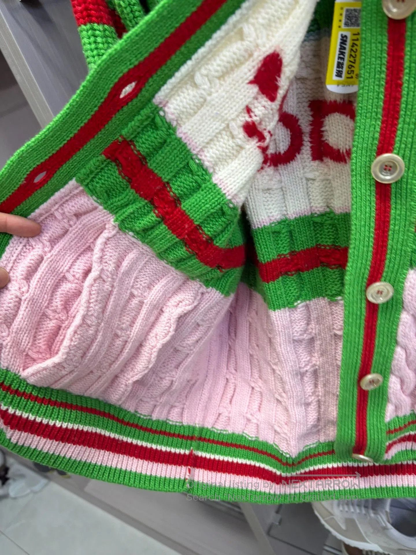 Gucci Gucci Logo Striped Knit Cardigan. Size M / US 6-8 / IT 42-44 - 3 Thumbnail
