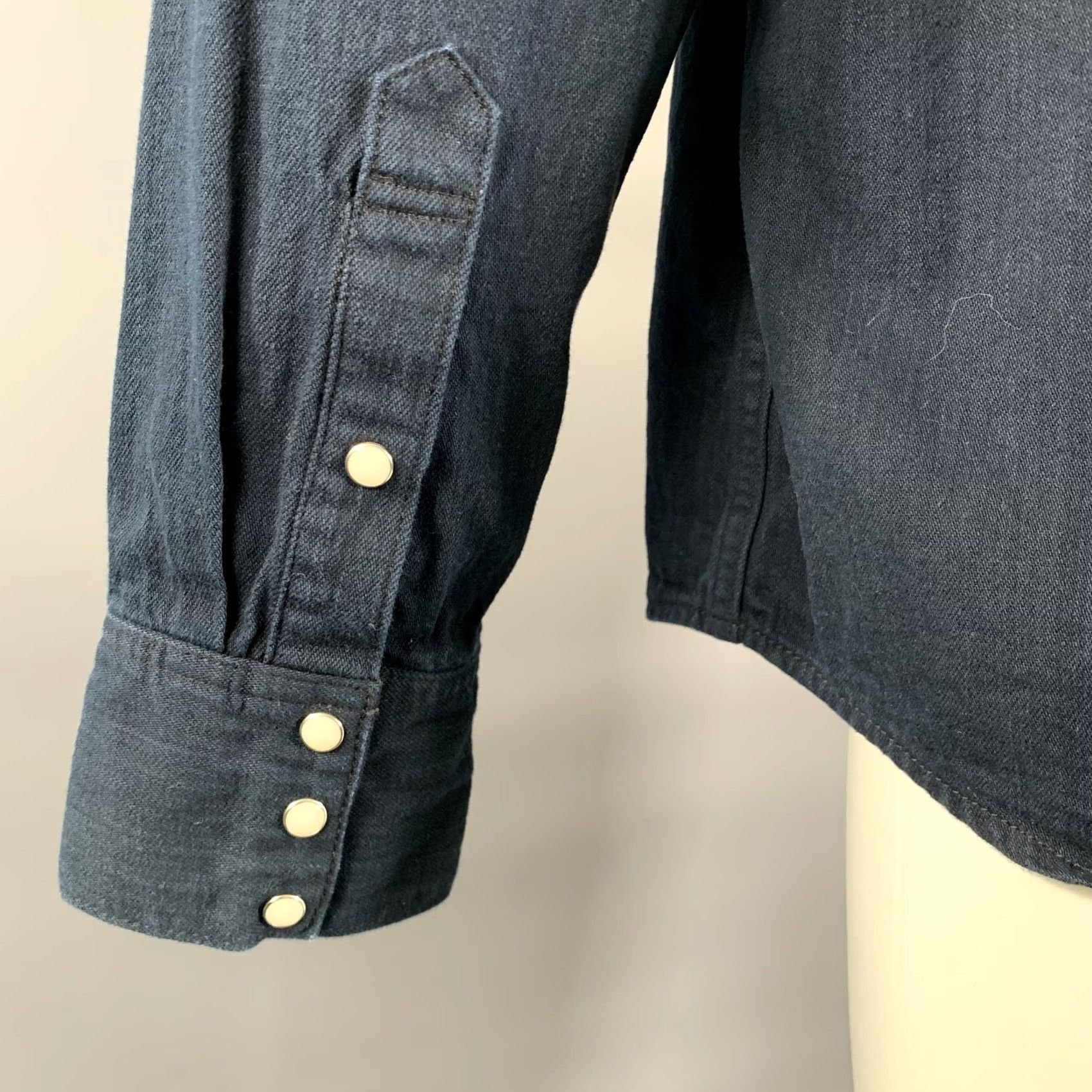 Visvim VISVIM Indigo Cotton Snaps Long Sleeve Shirt M Mens Size US M / EU 48-50 / 2 - 5 Thumbnail