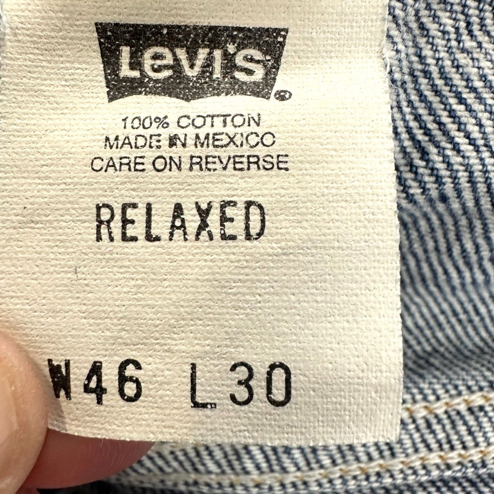 Levi's VINTAGE Levi's 540 Jeans Mens Relaxed Straight Denim 46X30 Blue Orange Tab 100% Cotton Size US 30 / EU 46 - 5 Thumbnail