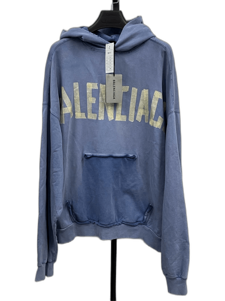Balenciaga Balenciaga SS24 Distressed Letter Print Hoodie-2505 Size US S / EU 44-46 / 1 - 1 Thumbnail