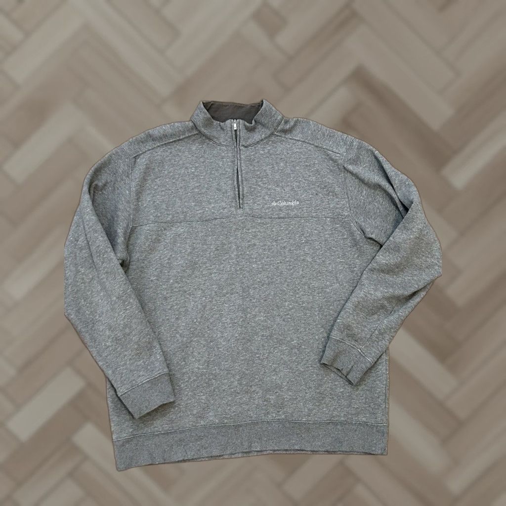 Vintage Columbia Pullover Sweater Mens XL Gray Short Description: 1/4 Zip, Logo, Classic Fit, Outdoor Theme, Casual Wear Size US XL / EU 56 / 4 - 1 Thumbnail