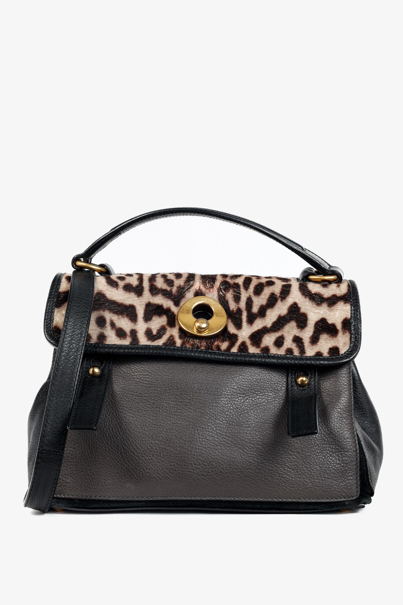 Yves Saint Laurent Yves Saint Laurent Small Muse II Leopard-Calf Hair Bag Size ONE SIZE - 1 Thumbnail